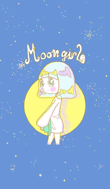 [LINE着せ替え] 月の女の子の画像1
