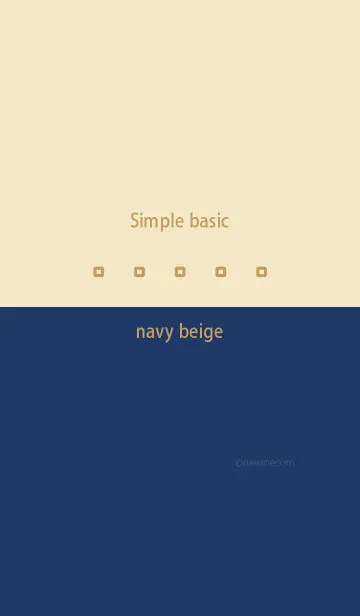 [LINE着せ替え] Simple basic ネイビー ベージュの画像1