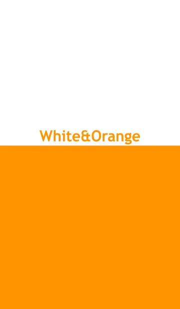 [LINE着せ替え] シンプル オレンジと白 No.9の画像1