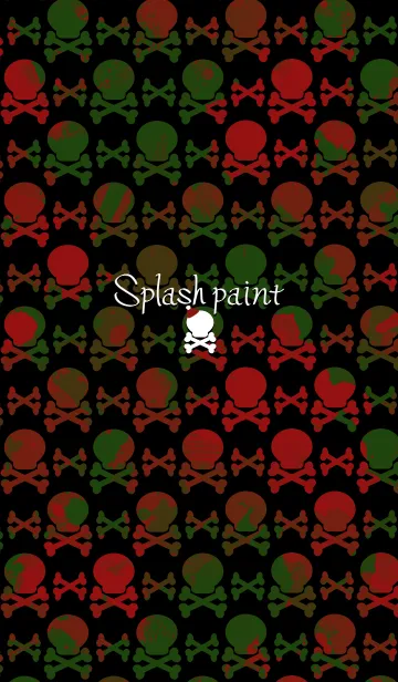 [LINE着せ替え] Splash paint skull -Christmas-の画像1