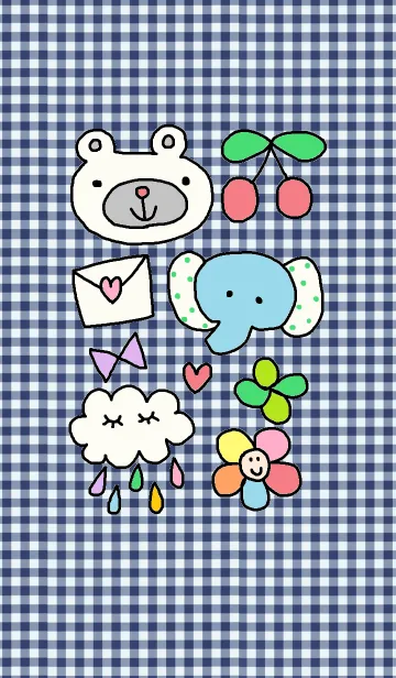 [LINE着せ替え] Happy Bear and Elephantの画像1