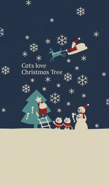 [LINE着せ替え] クリスマスツリーが好きな猫#絵本の画像1
