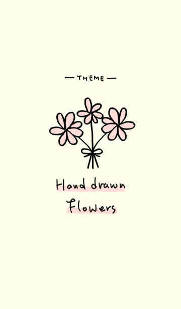 [LINE着せ替え] Hand drawn flowersの画像1