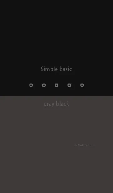 [LINE着せ替え] Simple basic グレー ブラックの画像1