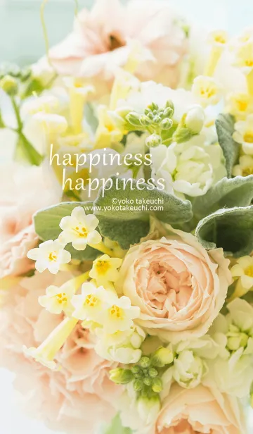 [LINE着せ替え] happiness happiness～明るい花のアレンジの画像1