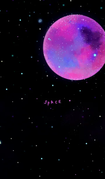 [LINE着せ替え] twinkle star purple space nightの画像1