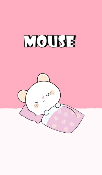 [LINE着せ替え] Kawaii White Mouse Theme (jp)の画像1