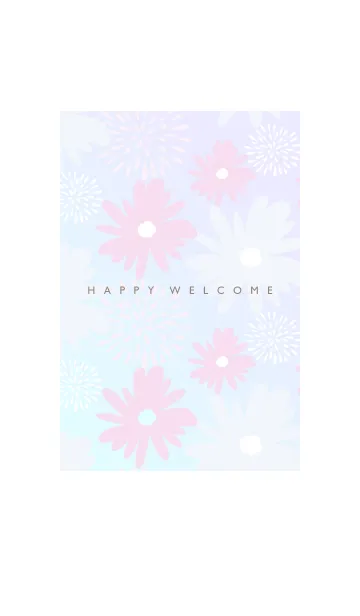 [LINE着せ替え] HAPPY WELCOME sherbet color PURPLEの画像1