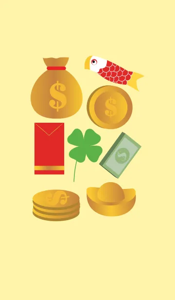 [LINE着せ替え] Love Money ＆ Lucky Theme (jp)の画像1