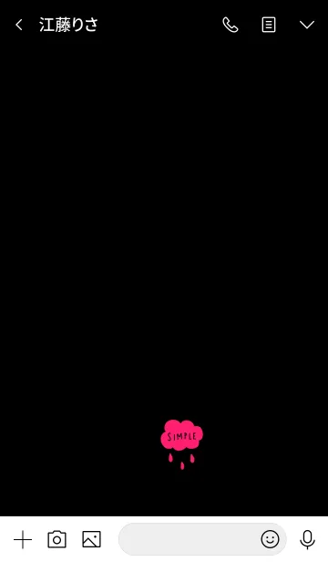 [LINE着せ替え] ブラックとピンク。可愛い雲。の画像3