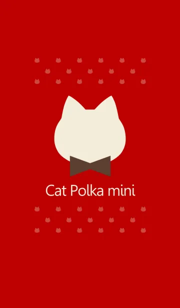 [LINE着せ替え] Cat Polka mini[Red]の画像1