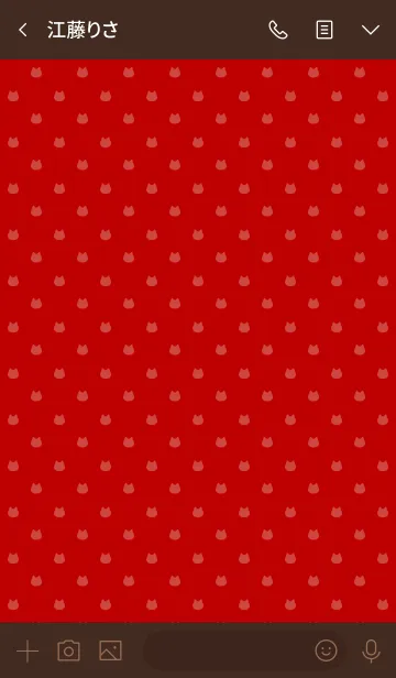[LINE着せ替え] Cat Polka mini[Red]の画像3