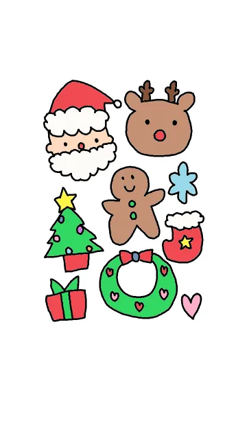 [LINE着せ替え] ハッピークリスマス サンタクロースの画像1