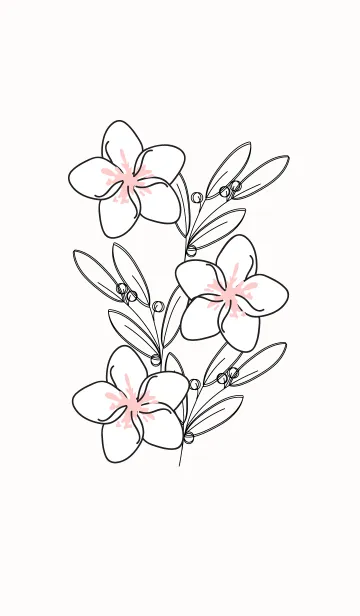 [LINE着せ替え] Lovely Plumeria 2の画像1