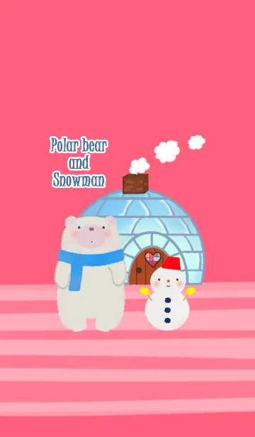 [LINE着せ替え] Polar bear and Snowman #イラストの画像1