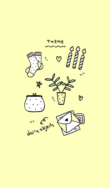 [LINE着せ替え] Hand drawn daily objectsの画像1