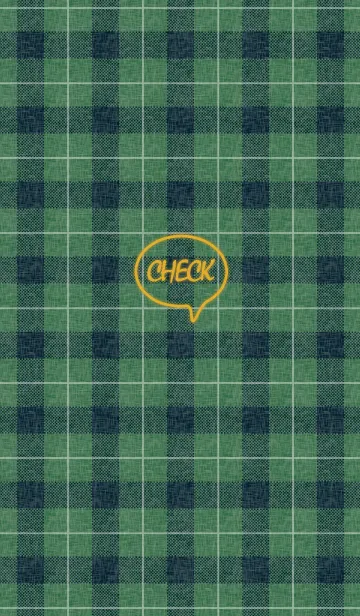 [LINE着せ替え] 大人シンプルチェック【グリーン】の画像1