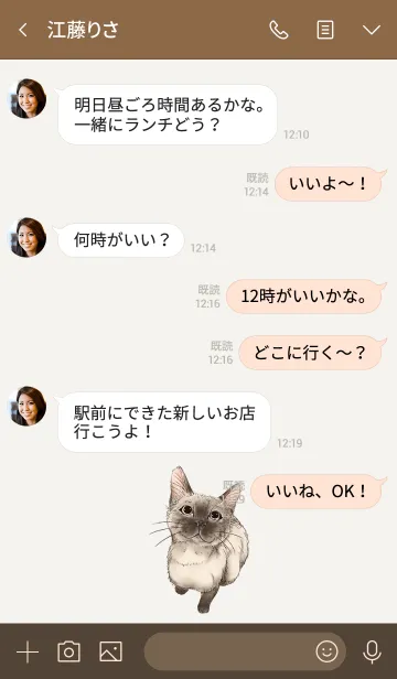 [LINE着せ替え] 猫 面白いとかわいい 3の画像4