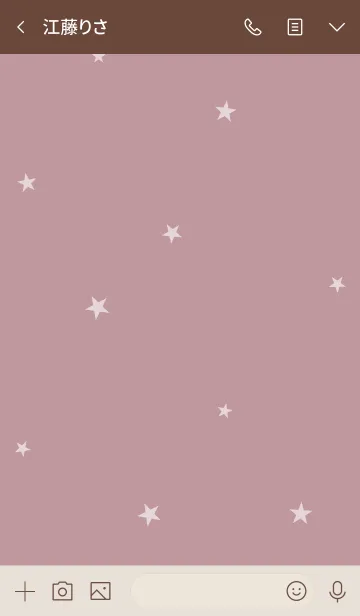[LINE着せ替え] 落ち着いたくすみピンクと星の画像3