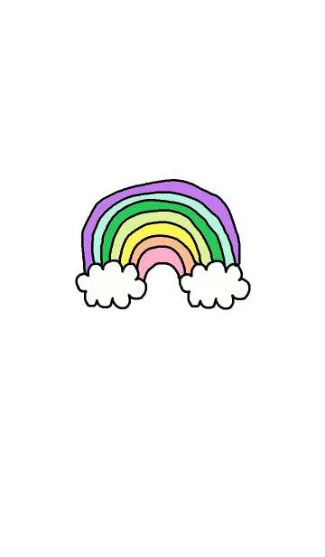 [LINE着せ替え] Happy happy rainbow themeの画像1