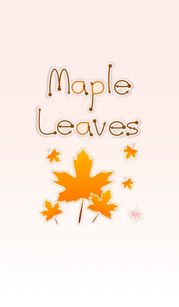 [LINE着せ替え] Maple Leaves！ (Pink Ver.2)の画像1