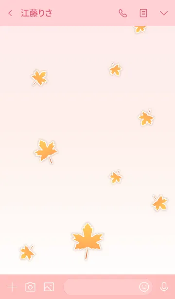 [LINE着せ替え] Maple Leaves！ (Pink Ver.2)の画像3