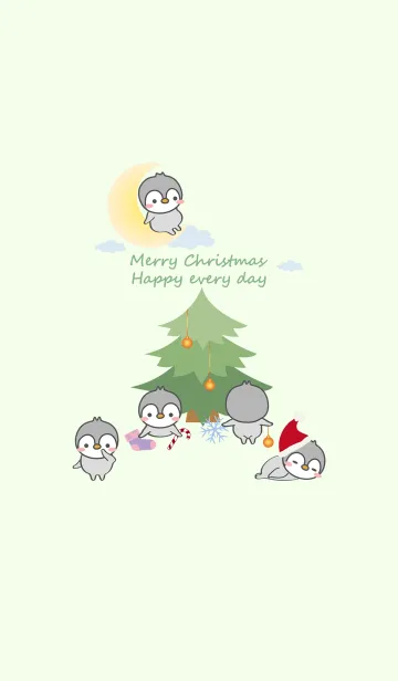 [LINE着せ替え] ペンギンベイビークリスマスの画像1