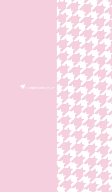 [LINE着せ替え] 千鳥格子柄 -Pink ＆ White-の画像1