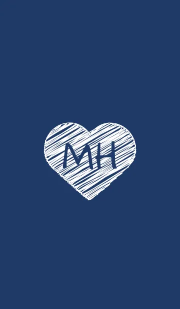 [LINE着せ替え] Simple Heart Initial MH.の画像1