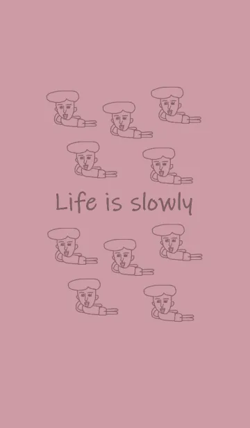 [LINE着せ替え] a life is slowly (purple beige)の画像1