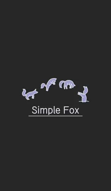[LINE着せ替え] Simple Fox dark themeの画像1