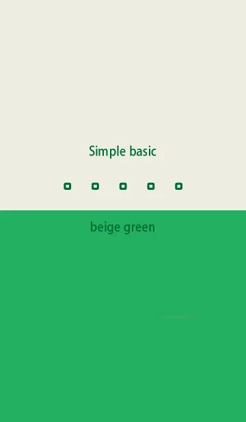 [LINE着せ替え] Simple basic ベージュ グリーンの画像1