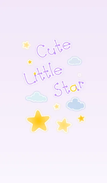 [LINE着せ替え] Cute Little Star！ (Purple Ver.2)の画像1