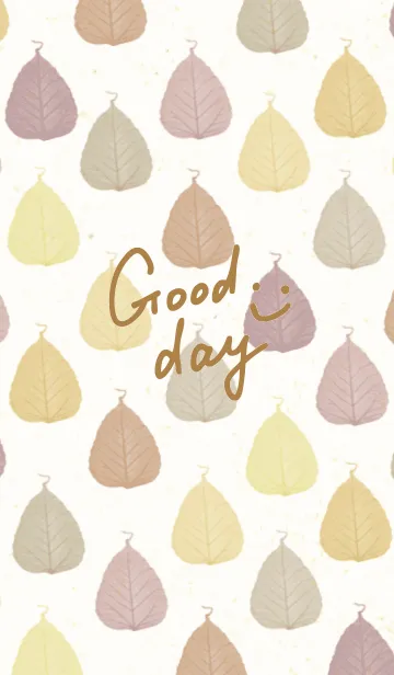 [LINE着せ替え] 茶色系葉っぱスマイル29の画像1