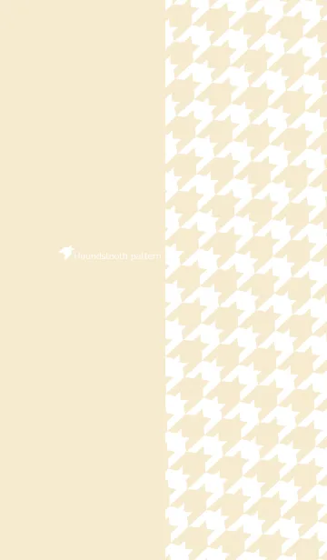 [LINE着せ替え] 千鳥格子柄 -Beige ＆ White-の画像1