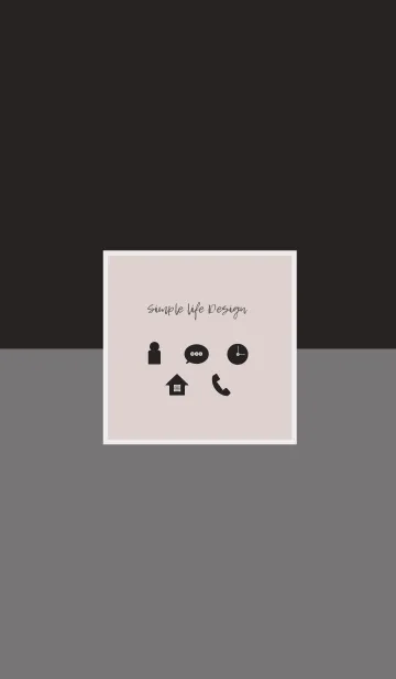 [LINE着せ替え] Simple life Design / black-grayの画像1