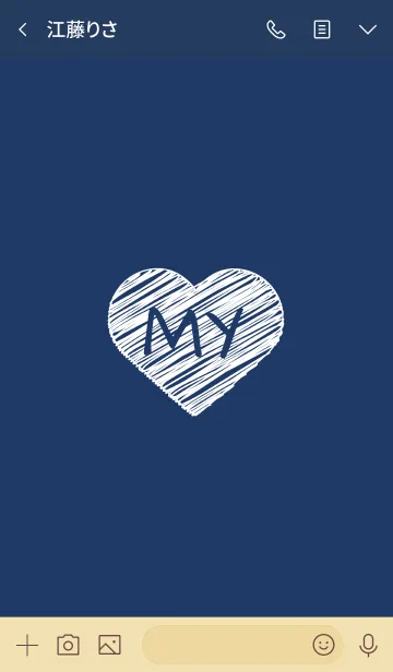 [LINE着せ替え] Simple Heart Initial MY.の画像3