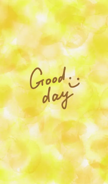 [LINE着せ替え] スマイル-水彩黄色29-の画像1