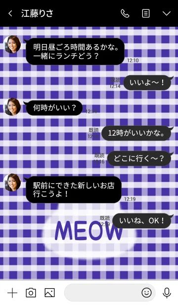 [LINE着せ替え] カップルでおそろい♥ギンガム♥ - No.55の画像4