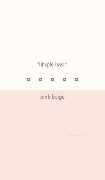 [LINE着せ替え] Simple basic ピンク ベージュの画像1