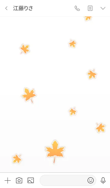 [LINE着せ替え] Maple Leaves！ (White Ver.3)の画像3
