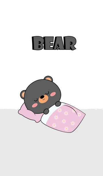 [LINE着せ替え] Kawaii Black Bear Theme (jp)の画像1