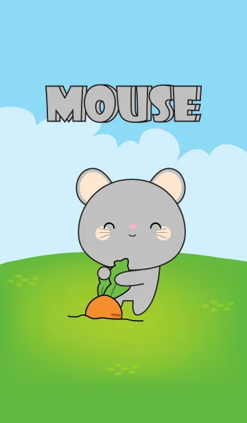 [LINE着せ替え] Love Kawaii Gray Mouse Theme (jp)の画像1