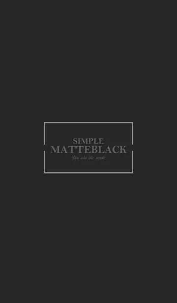 [LINE着せ替え] MATTE BLACK 10 -SIMPLE-の画像1