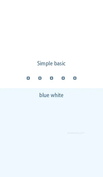 [LINE着せ替え] Simple basic ブルー ホワイトの画像1