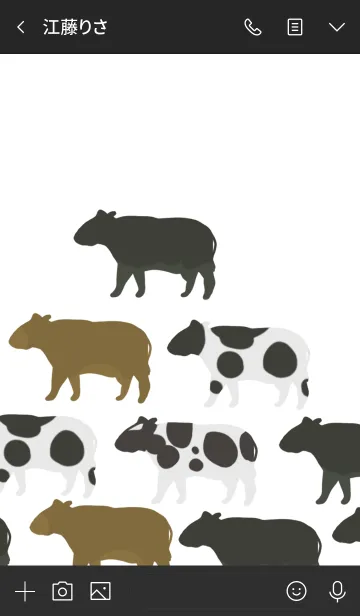 [LINE着せ替え] 牛さんの画像3