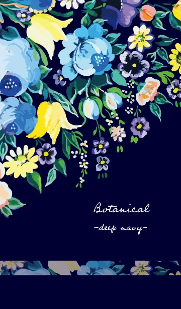 [LINE着せ替え] Mature Botanical -navy-の画像1