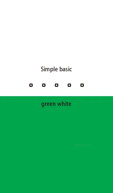 [LINE着せ替え] Simple basic グリーン ホワイトの画像1