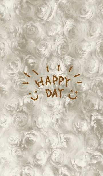 [LINE着せ替え] もふもふお花柄-スマイル12-の画像1