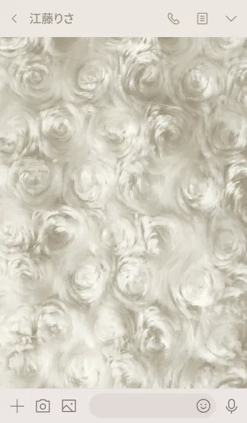 [LINE着せ替え] もふもふお花柄-スマイル12-の画像3